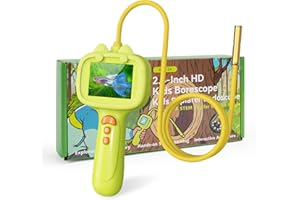 OMLITE Rechargeable Kids Borescope Snake Camera Toy with Light: STEM Science Educational Birthday Gift Ideas for 4 5 6 7 8 9 10 Years Old Boys Girls Outdoor Nature Exploration Activities/Games