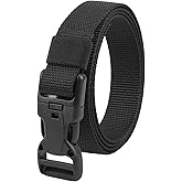 OAZSE 1" Wide Nylon Web Belts for Men Quick Release Plastic Buckle Webbing Belt