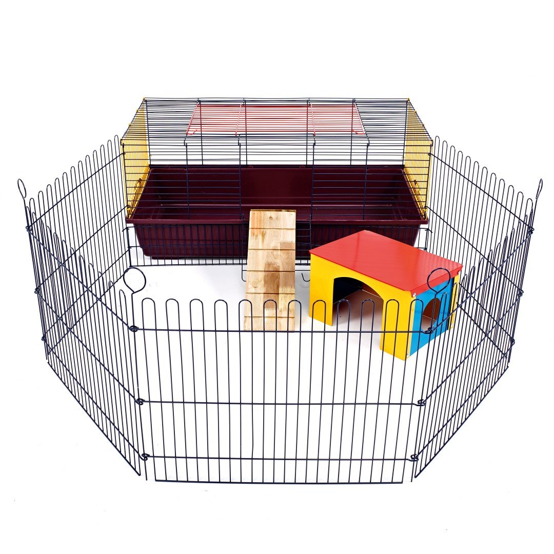 Little Friends Indoor Rabbit 100 Cage with Run: Ideal for Rabbits & Guinea Pigs