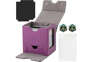 DaMohony 200+ Trading Card Storage Box for TCG Cards, PU Leather Commander Card Deck Case, Triple MTG Card Deck Box，Magnetic Closure Card Holder for Magic Game Cards and Sports Cards