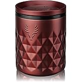 Viski Paragon Cocktail Tumbler Insulated Cocktail Cup, Insulated Ceramic Lined Rocks Tumbler Stainless Steel Whiskey Glass Rose Pink 12oz Set of 1