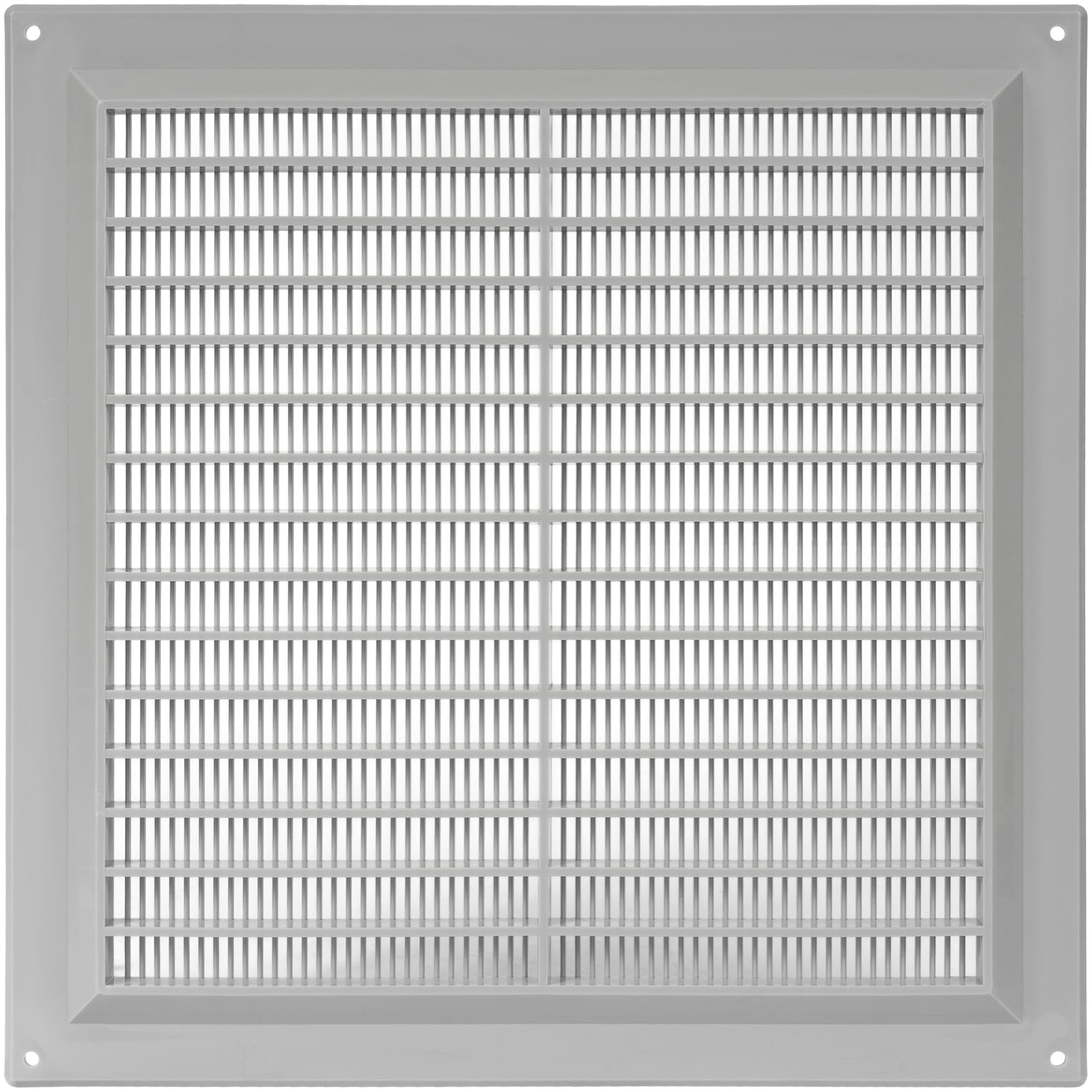 Repa Market 10'' x 10'' Inch / 250 x 250 mm Plastic Grey Vent Cover - Square Duct Cover - Air Vent Louver - Protective Screen Mesh - HVAC Ventilation Exhaust Air Intake Grill, Soffit Vent — image 1