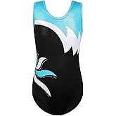 BAOHULU Girls Gymnastics Leotard Shiny Embroidery Dance Kids Children Athletic Activewear