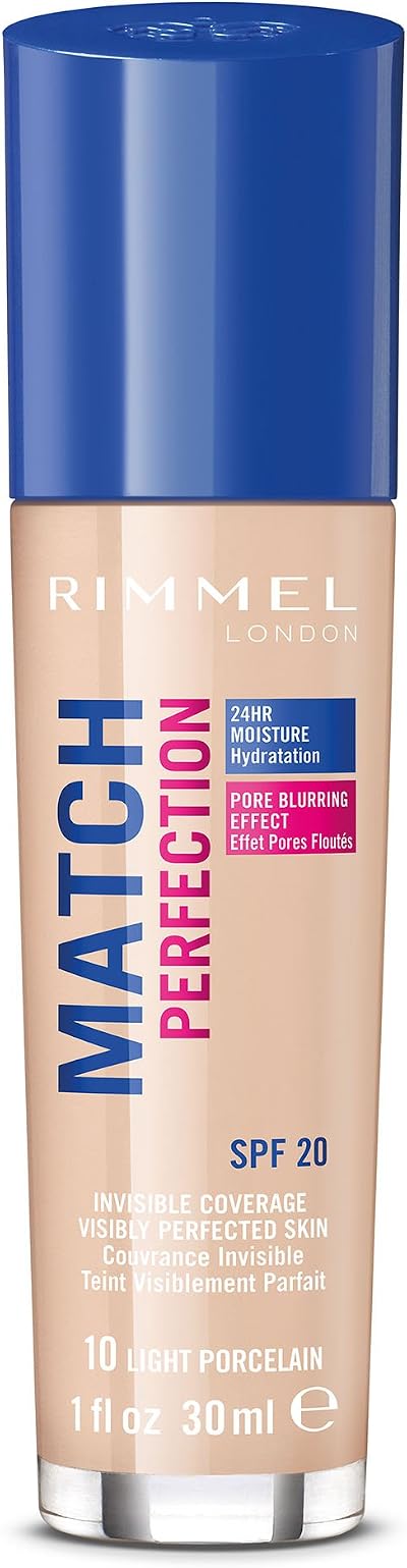 Rimmel London Match Perfection Foundation 010 Light Porcelain 30ml