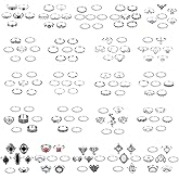 ONESING 154 Pcs Knuckle Rings for Women, Vintage Knuckle Rings Set, Stackable Finger Rings Set Bohemian Retro Vintage Jewelry Silver Rings Crystal Joint Rings Hollow Carved Flowe