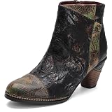 Spring Step L'Artiste Women's Waterlily Leather Booties - Rainbow Stitch & Antique Metal - View #8