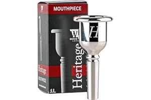 Denis Wick Heritage Tuba Mouthpiece Silver Plated, 2186-1L - Open Backbore for Balanced Airflow and Tone - Large Shank Fitting Tuba Accessories for Effortless Articulation 32.5 x 7.35 x 8.43mm