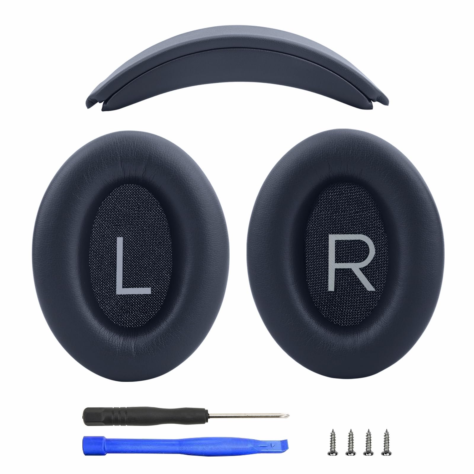 Photo 1 of Ear Pads Replacement Headband Cushion Foam for Bose QuietComfort 35 45 (QC35 QC45) Headphones Accessories Easy to Install (Dark Blue)