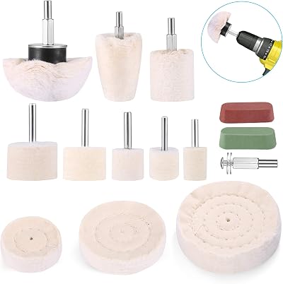 Heatigo 14 PCS Car Polishing Pads Drill Kit with Rouge Compounds