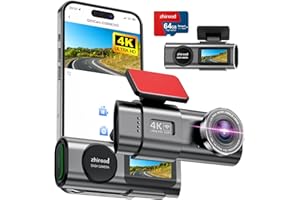 Dash Cam 4K Front, Built-in WiFi Dash Camera for Cars, 1.47''IPS Screen Mini Dashcam with APP, 170°Wide Angle, 24H Parking Mo