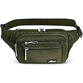 Waist Pack Bag Fanny Pack for Men&Women Hip Bum Bag with Adjustable Strap for Outdoors Workout Traveling Casual Running Hiking Cycling (Army Green)