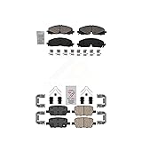 AmeriBRAKES Front Rear Ceramic Disc Brake Pads Kit