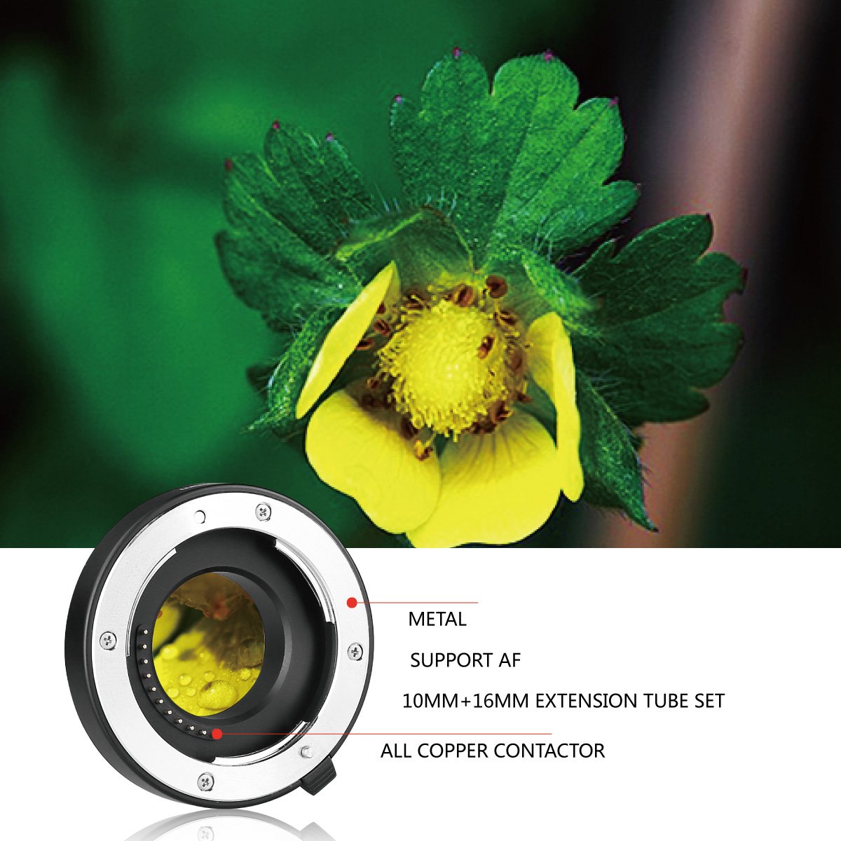 MEIKE MK-P-AF3A Automatic Extension Tube For Olympus Panasonic Micro Four Thirds M4/3 System Camera Lenses 10MM 16MM (Metal Auto Focus Plastic Body)