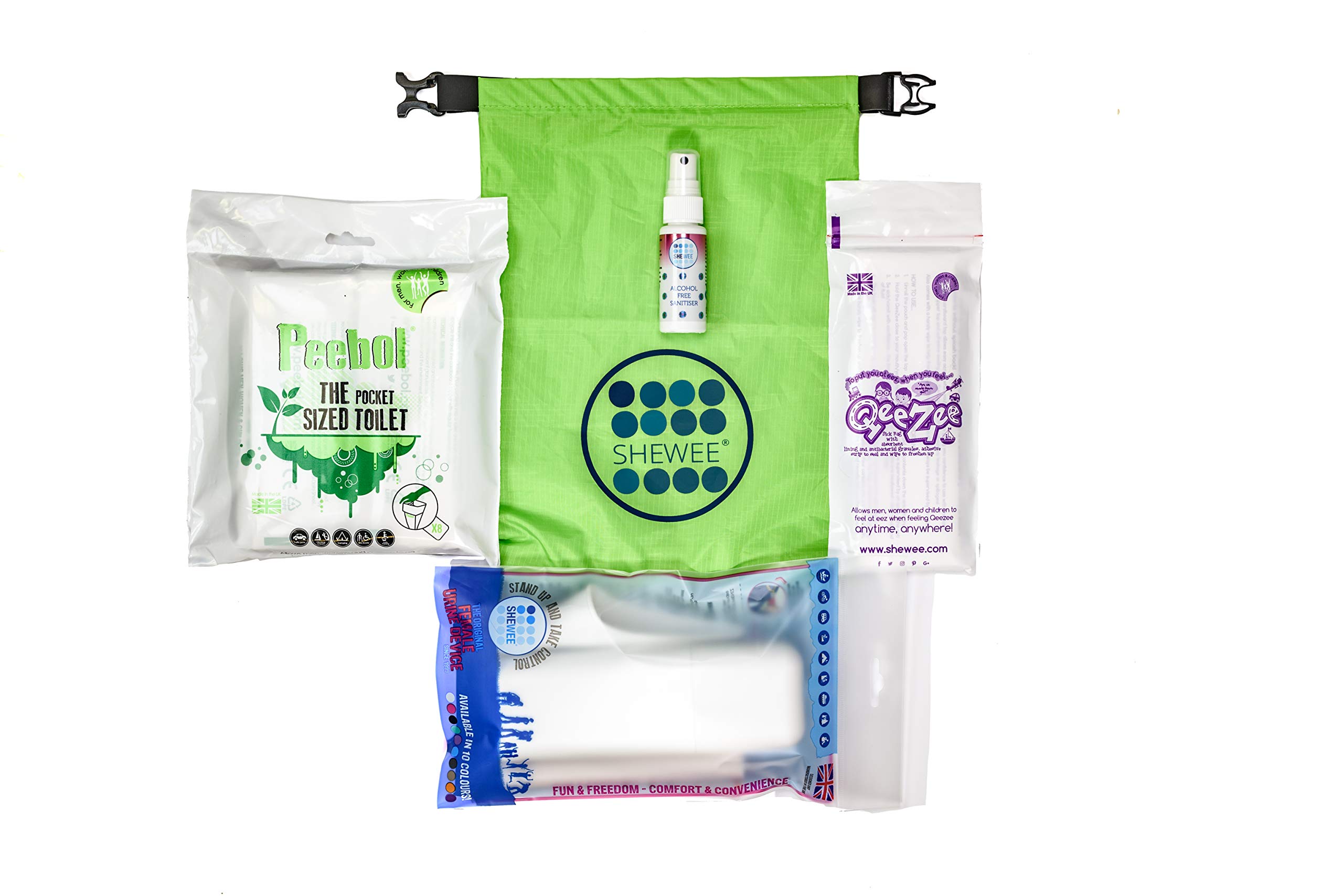 SHEWEE Car & Camp Pack -Reusable Pee Funnel – The Original Female Urination Device Since 1999! Quickly, Easily and Discreetly, Wee Standing Up Without Removing Clothing (White)