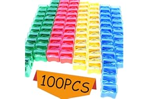 Heatoe 100 Pcs Colored Pencil Sharpener,Plastic Single Hole Bulk Pencil Sharpeners with Lid,Mini Manual Pencil Sharpener for Kids Home School Classroom Use