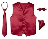 Spring Notion Boys' 4-Piece Satin Tuxedo Vest Set