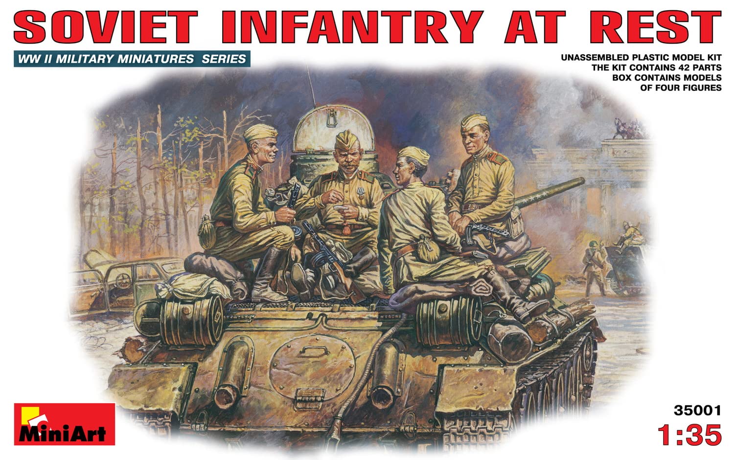 Miniart 1:35 Scale Soviet infantry at rest Plastic Model Kit