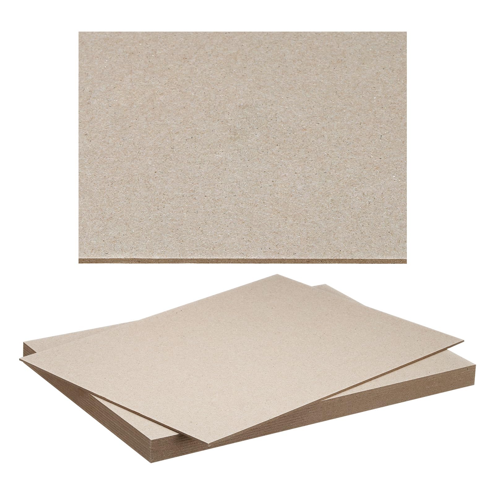PATIKIL 12x8x0.08" Chipboard Sheets, 10Pcs Thick Book Board Binders Board Sturdy Bookbinding Supplies for Book Binding Cover, Gray