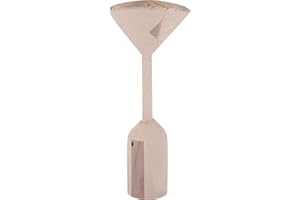 MODERN LEISURE Monterey Stand-Up Patio Heater Cover - Weather-Resistant Fabric - Heavy-Duty Outdoor Furniture Protection - 32" D (Top) x 18.5" D (Bottom) x 95" H - Khaki