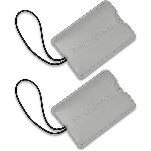 Lot De 2 étiquettes à Bagages Samsonite Vinyle Noir - Neuves