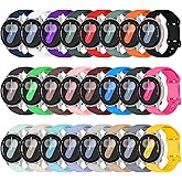 HAYONLIY 24 Pack Bands Compatible for Samsung Galaxy Watch 7/FE/6/5/4 40mm 44mm, 5 Pro, Watch 6/4 Classic 43mm 47mm 42mm 46mm, 20mm Sport Replacement Soft Silicone Strap for Women Men
