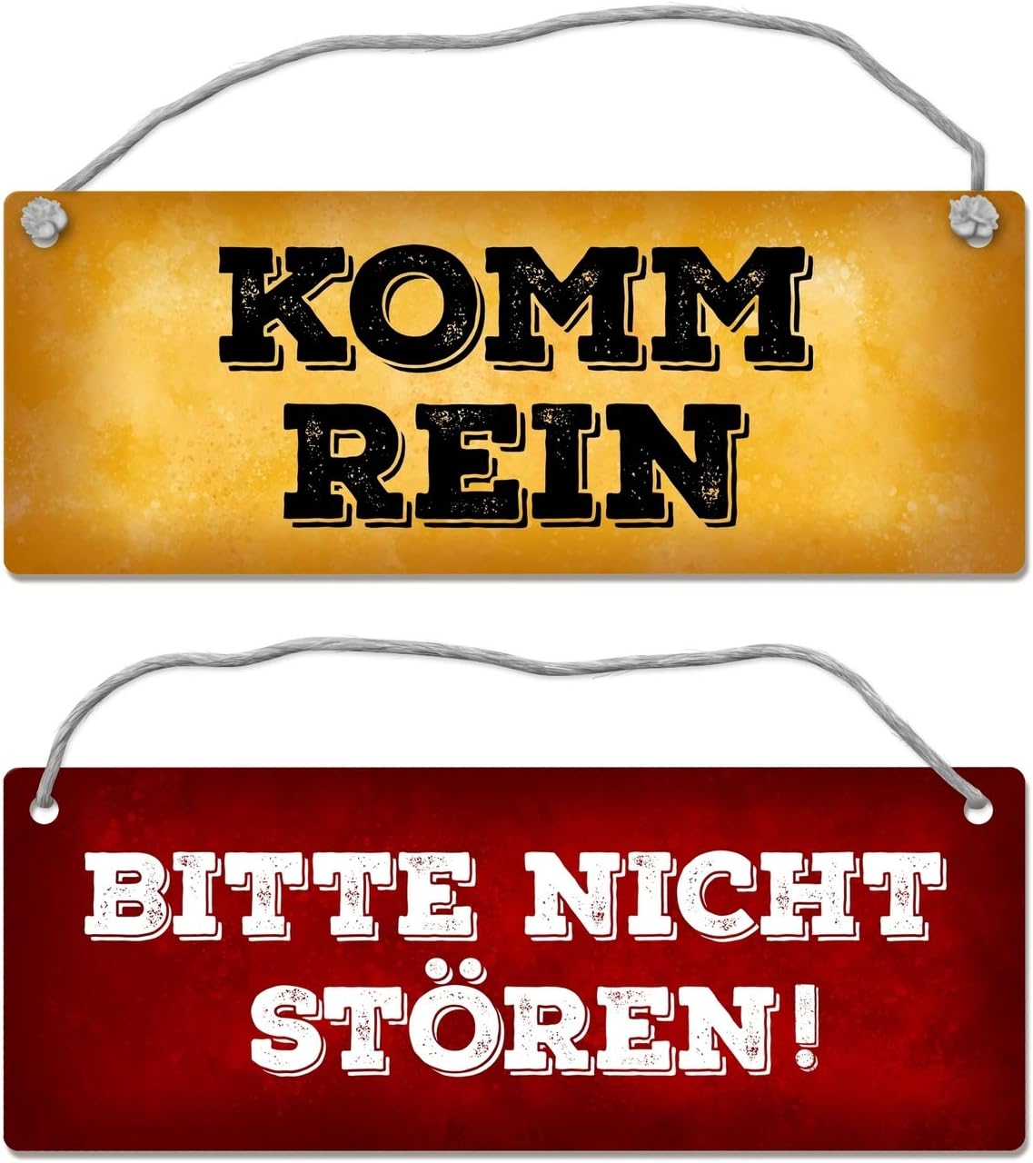 Trendaffe Ciondolo Per Porta Cane - Komm Rein Oder Ich Will Meine Ruhe - In Feltro 8x27 Cm, Simpatico Avviso Per Visite