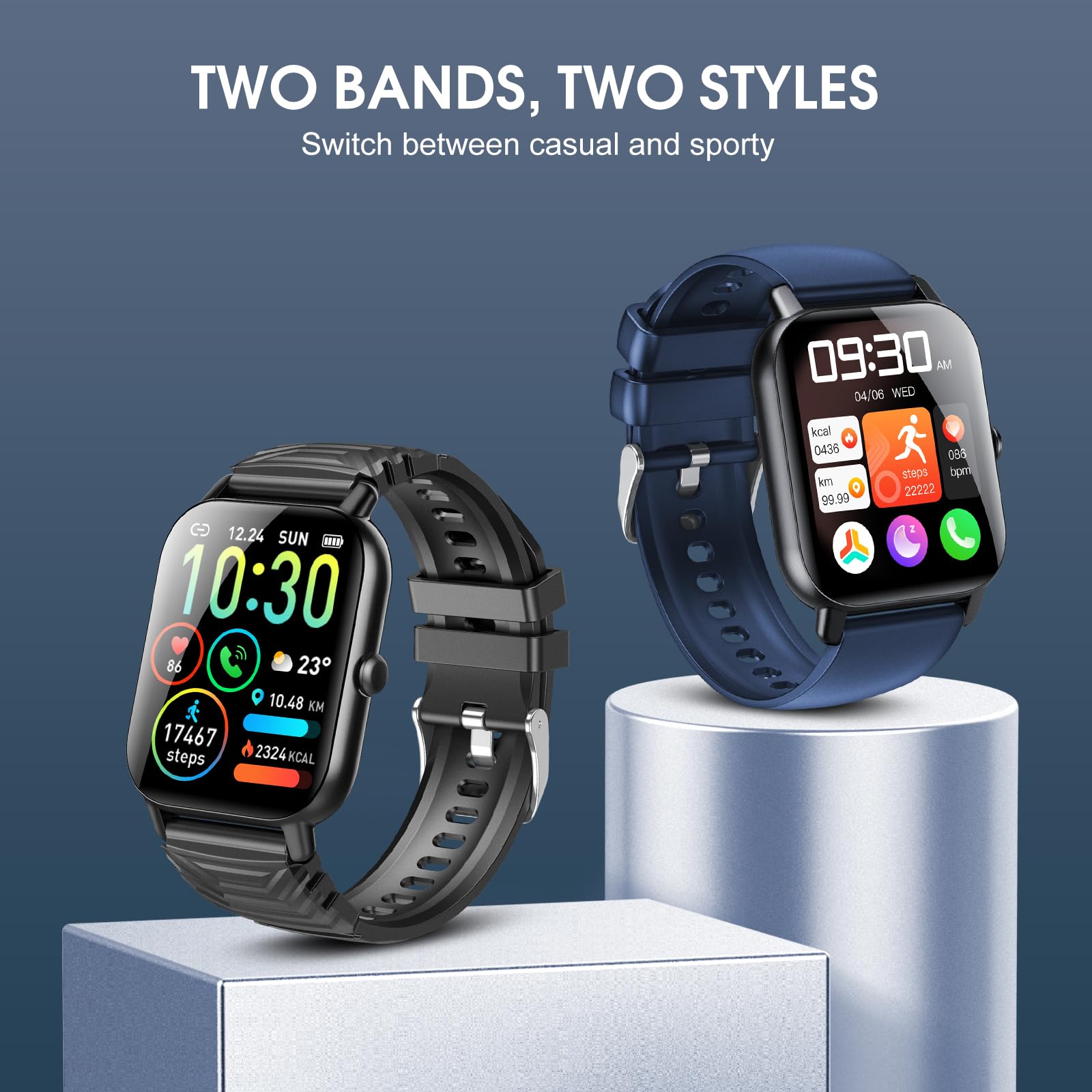 Ddidbi Smart Fitness Watch for Men Women(Answer/Make Calls), 1.85