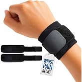2-Pack Wrist Wraps for Ganglion Cyst Wrist Brace Women Men Left Right Hand | Wrist Tendonitis, Carpal Tunnel Pain Relief, Ganglion Cyst Support, Compression Straps for Weightlifting, Night Support