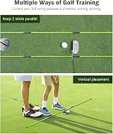 Rhino Valley Golf Alignment Sticks 2 Pack Collapsible Practice Rods 48in view 3