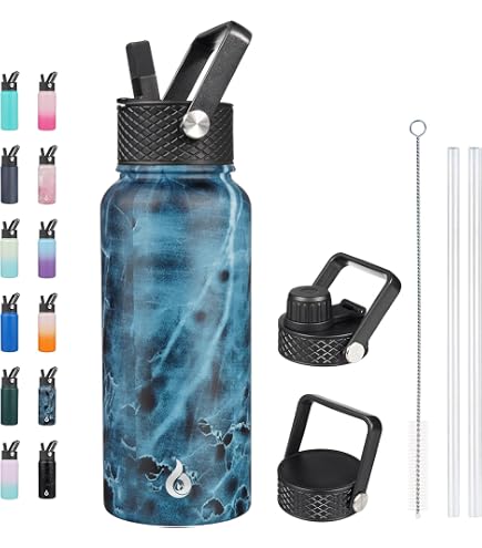 Konokyo Insulated Water Bottle 32 Oz - Sea Salt Color, Double Wall Stainless Steel - View #11