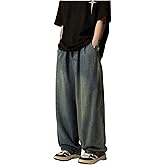 Mens Baggy Jeans for Men Women Y2k Hip Hop Skater Pants Wide Leg Jnco Jeans Loose Fit Denim Jeans Streetwear