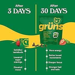 Gruns Adults Super Greens Gummies, Multivitamin