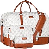 IBFUN Weekender Bags for Women, 21" Weekender Travel Bag, Travel Duffle Bag with Shoe Compartment Carry on Overnight Duffel Bag for Weekend Travel Business Trip, 3PCS