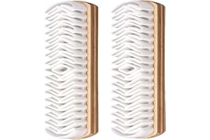 2pcs Suede Shoes Brush, Durable Suede Cleaning Cleaner Brush Kit with Raw Magic Rubber Bristles and Beech Base for Shoes Boot