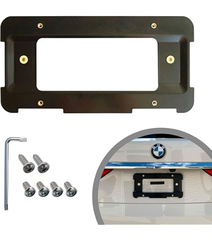 Abs Plastic Plate Bracket Bmw Rear License Plate Bracket Holder For BMW - Fits Most Models, Includes 6 Screws &amp; Free Shipping No Drill License Plate Bracket Bmw