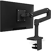 Ergotron &ndash; LX Monitor Arm, Single Monitor Desk Mount &ndash; fits Flat Curved Ultrawide Computer Monitors up to 34 Inches, 7 to 25 lbs, VESA 75x75mm or 100x100mm &ndash; Matte Black