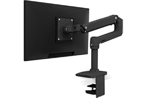 Ergotron – LX Premium Monitor Arm, Single Monitor Desk Mount – fits Flat Curved Ultrawide Computer Monitors up to 34 Inches, 7 to 25 lbs, VESA 75x75mm or 100x100mm – Matte Black