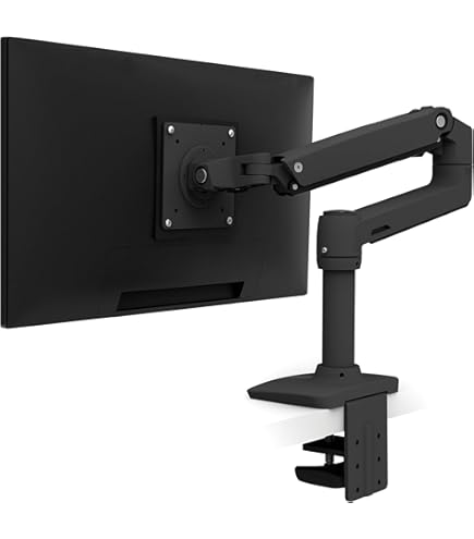 MonTEK Single Monitor Arm, Mechanical Spring Monitor Arm For 17- 40" Ultrawide Screens, Adjustable Monitor Desk Mount Holds Up To 26.4 Lbs With C Clamp/Grommet Desk Mount, VESA 75/100mm, MA1011WH - View #6