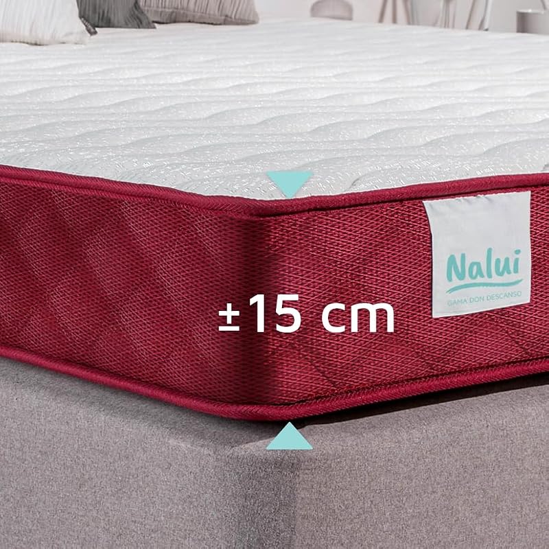 - Colchón Viscoelástico Reversible 180x180cm Gredos con Altura ±15cm. Tejido Strech y Tejido 3D Transpirable | Especial para Cama Nido | Firmeza Medio-Alta | Adaptable | Hecho en España