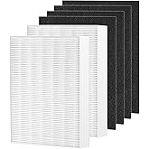 Air108 HEPA Filter Replacement Compatible with Oreck AirInstinct Air Cleaner Purifiers 75, 100, 108, 150, 200, Including 2 Ture HEPA Filters and 4 Carbon Pre-Filters