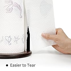Paper Towel Holder Countertop with Real Wood Round