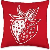Strawberry Throw Pillow, 16x16, Multicolor