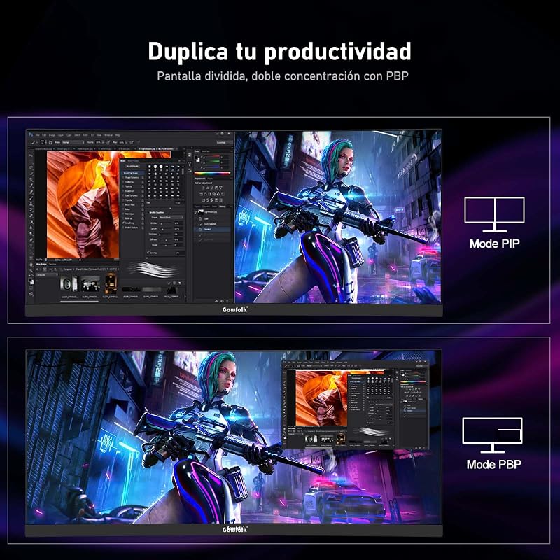 Monitor de gaming ultrawide curvo de 34 polegadas, 165 Hz, 3800R 21:9 UWQHD (3440×1440) Ecrã, 120% sRGB, 1 ms, Adaptive Sync, DisplayPort, HDMI, Suporte Ajustável em Altura - Preto