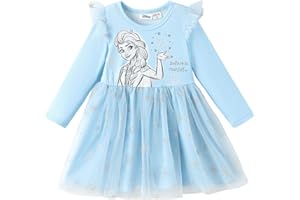 Disney Princess Frozen Minnie Mouse Dress Girls Sparkle Ruffle Tulle Tutu Birthday Party Fall Outfits Clothes Baby to Toddler