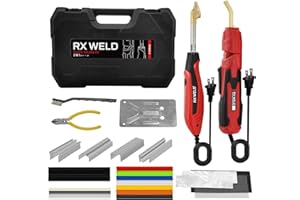 RX WELD 2 in 1 Plastic Welder Welding Kit, 400PCS Hot Staples Repair Kit For Car Bumper Cracks, Kayaks, Plastic Toys