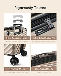 LUGGEX Carry On Luggage 22x14x9 Airline Approved