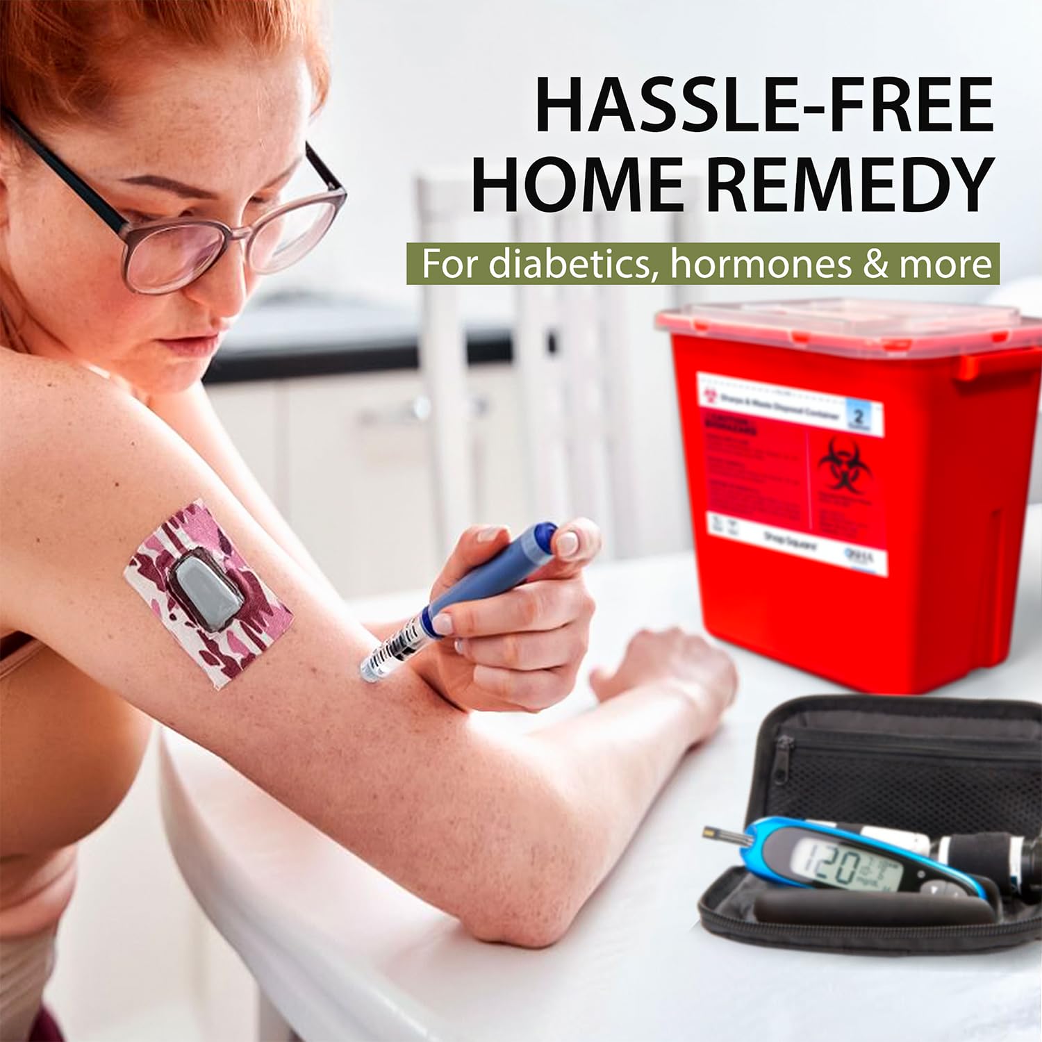 Sharps Containers for Home Use 2 Gallon (3-Pack) - Needle Disposal, Professional Grade Biohazard Containers