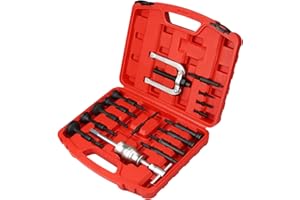 HANDOR 16PCS Blind Hole Bearing Puller Set Race and Seal Puller Extractor Kit Slide Hammer Pilot Insert Inner Internal Bearing Removal Tool Set