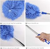 Kelursien Feather Duster Extendable Pole 110in Telescopic Bendable Head view 4