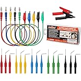 HORUSDY 22PCS Back Probe Pin Kit, Electrical Testing Probes with 5 Colors Silicone Wires for Multimeter, Circuit Diagnosis & Automotive Testing